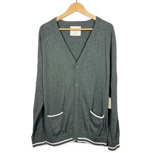 NEW! Five Four x Nick Wooster Academic Cardigan Knit Long Sleeve Charcoal - M
